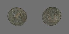 Coin Portraying Emperor Constantine I, 318-319. Creator: Unknown.