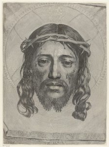 The veil of Saint Veronica, 1949. Artist: Mellan, Claude (1598-1688)