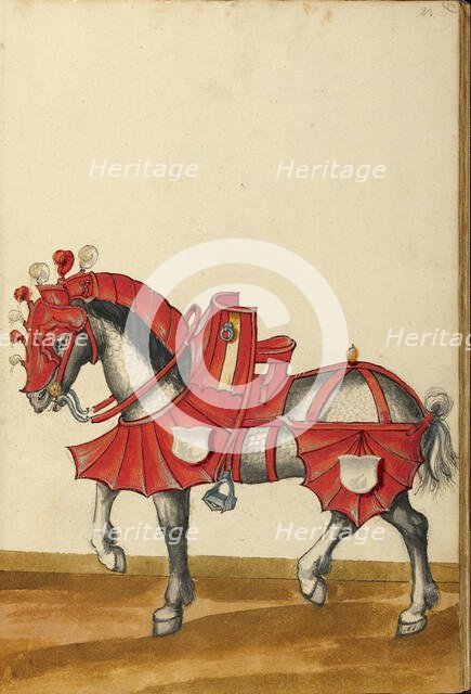 A Horse in Armor, about 1560-1570. Creator: Unknown.