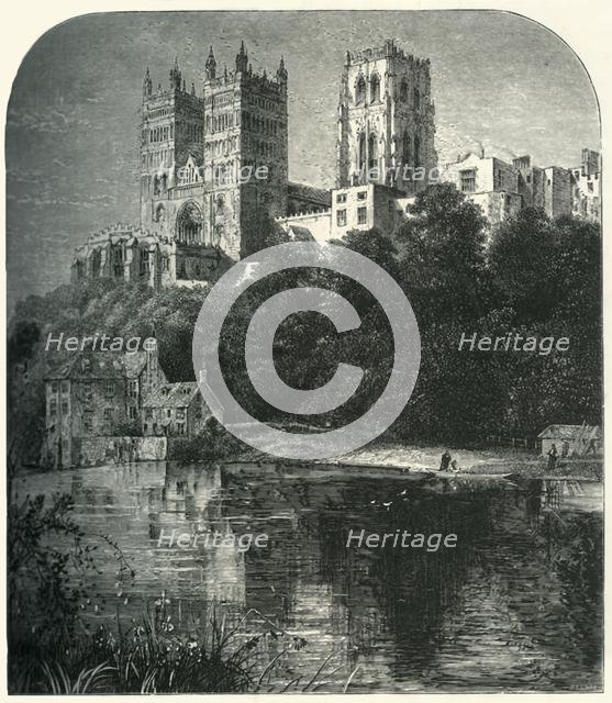'Durham Cathedral, from the River', c1870.