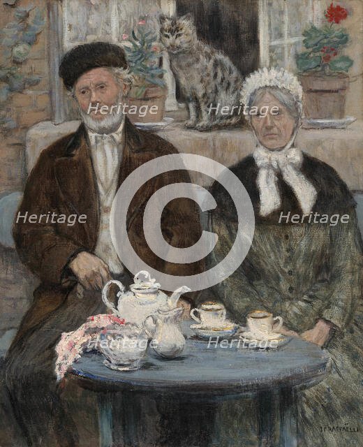 Afternoon Tea, c. 1880. Creator: Jean Francois Raffaelli.