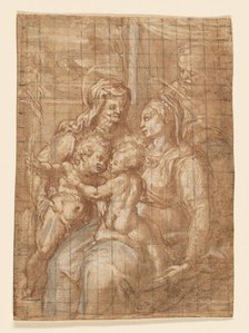 The Holy Family with Saint John the Baptist, 1570/80. Creator: Unknown.