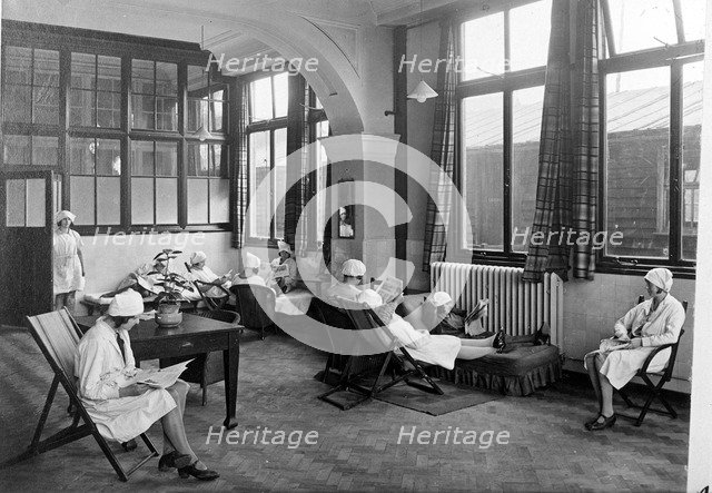 Rowntree girls in their rest room,  York, Yorkshire, 1933. Artist: Unknown