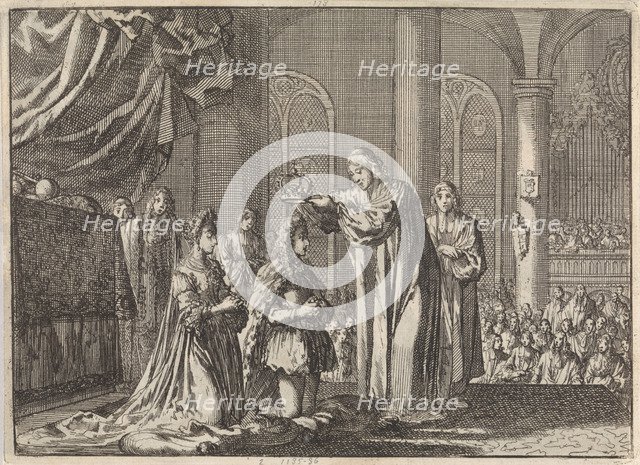 Henry Compton crowning William and Mary at Westminster Abbey on 11 April 1689, 1698.