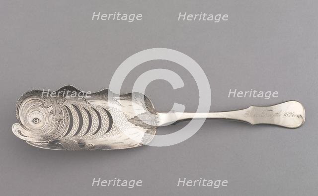 Fish Slice, c. 1824. Creator: Samuel Kirk (American, 1793-1872).