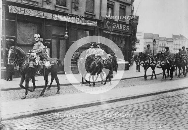German Hussars in Antwerp, between c1914 and c1915. Creator: Bain News Service.