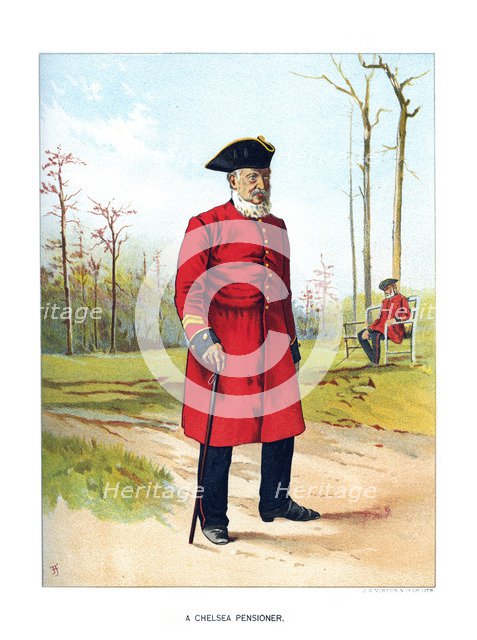 'Chelsea Pensioner', c1890.Artist: Geoffrey Douglas Giles