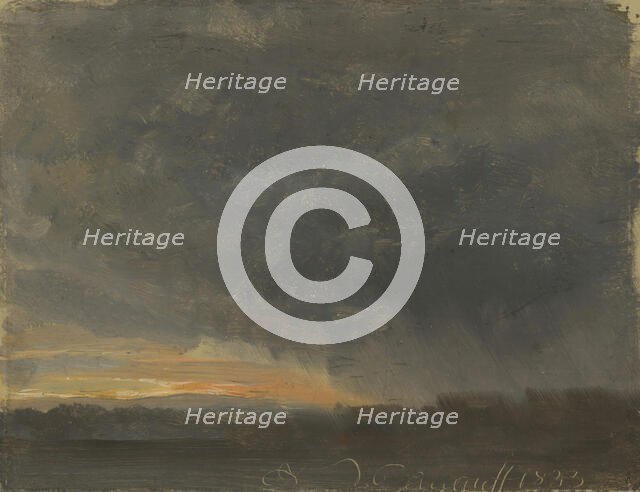 Storm Clouds with Rain, 1833. Creator: Johan Christian Dahl.