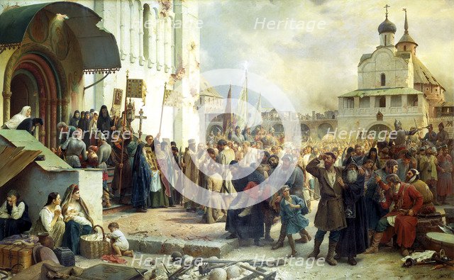 'The Siege of the Trinity Sergius Lavra in Sergiev Posad', 1891.  Artist: Vasily Vereshchagin