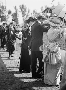 Horse Shows - Preston Gibson, Left, And Mrs. M. Townsend, 1914. Creator: Harris & Ewing.