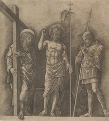 The Risen Christ between Saint Andrew and Saint Longinus, ca. 1472. Creator: Andrea Mantegna.