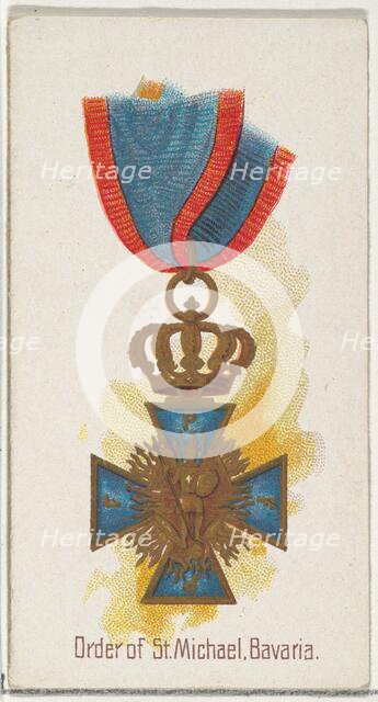 Order of St. Michael, Bavaria, from the World's Decorations series (N30) for Allen & Ginte..., 1890. Creator: Allen & Ginter.