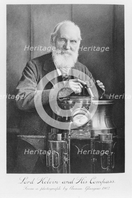 Lord Kelvin and his compass, 1902. Artist: James Craig Annan