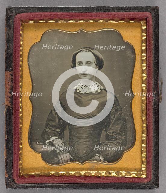 Portrait of a Seated Woman, about 1850. Creator: Unknown.