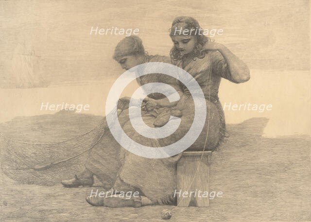 Mending the Tears, 1888. Creator: Winslow Homer.