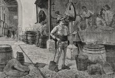The grape harvest in Jerez, Andalusia, Spain, 1898.  Creator: Arturo Carretero y Sánchez.