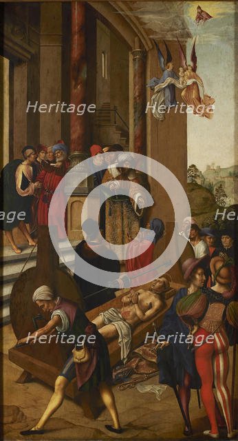 The Martyrdom of Saint Erasmus, 1500. Creator: Anonymous.