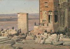 Greeks Working in the ruins of the Acropolis, 1835. Creator: Martinus Rorbye.