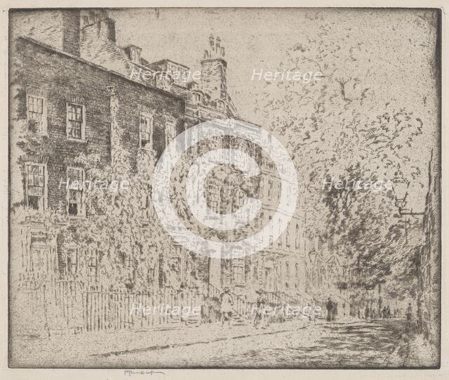 Great College Street, Westminster, 1904. Creator: Joseph Pennell.