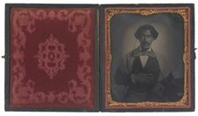 Tintype of John H. Copeland in an embossed leather case, ca. 1860. Creator: Unknown.