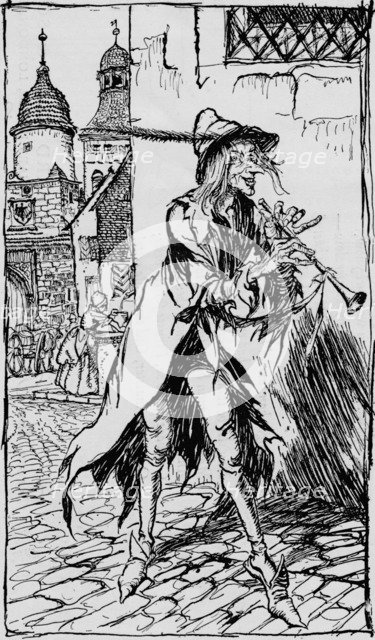 'The Pied Piper of Hamelin', (1934). Artist: Arthur Rackham.