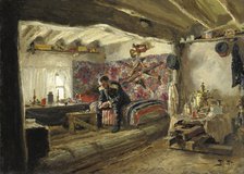 The Rushchuk Regiment's headquarters of Rushchuk Tsesarevich Alexander Alexandrovich at Brestovets,  Artist: Polenov, Vasili Dmitrievich (1844-1927)