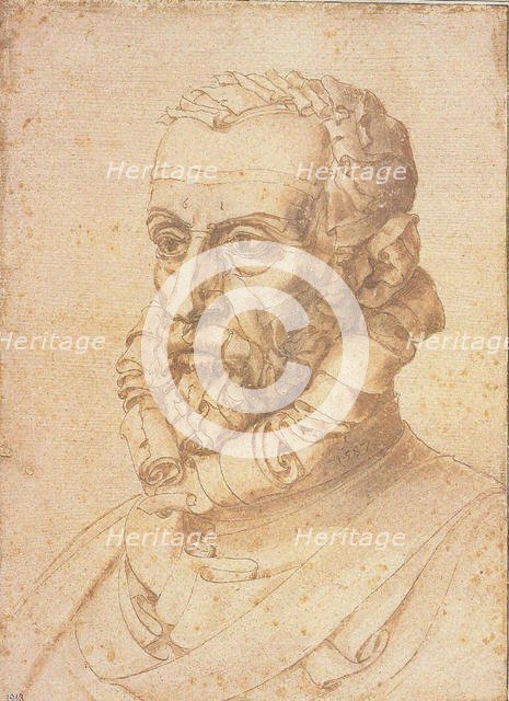 Self-Portrait (L'uomo di Lettere), 1587. Creator: Arcimboldo, Giuseppe (1527-1593).