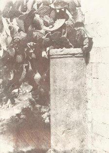 Jérusalem, Colonne de la Porte judiciaire, 1854. Creator: Auguste Salzmann.