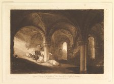 Crypt of Kirkstall Abbey (Liber Studiorum, part VIII, plate 39), February 11, 1812. Creator: JMW Turner.