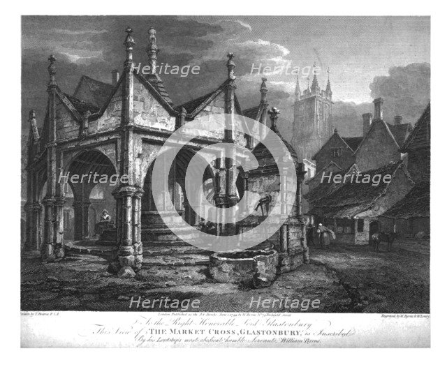 'The Market Cross, Glastonbury', c1799. Creators: William Byrne, William Lowry.