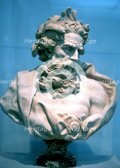 Neptune, Roman god of the oceans. Artist: Unknown
