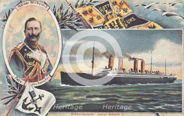 The SS 'Kaiser Wilhelm II', c1910. Creator: Unknown.