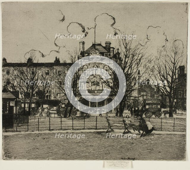 Parson's Green, Afternoon, End of Winter, The Duke's Head, 1906. Creator: Theodore Roussel.