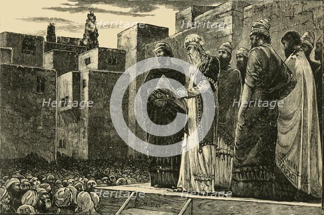 'Ezra Reading the Law to the Jews', 1890. Creator: Unknown.