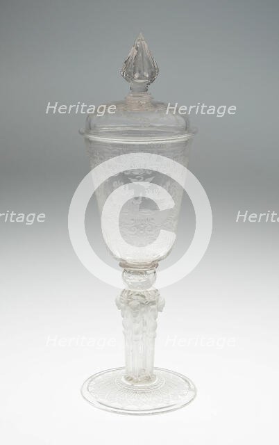 Goblet (Pokal) with Herm Stem, Western Germany, 1734. Creator: Unknown.