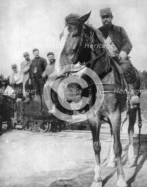 Transport at the Forest of Argonne, France, 1915. Artist: Unknown