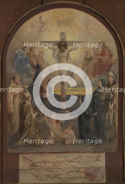 Esquisse pour l'église Notre-Dame-des-Champs : Le Calvaire, 1884. Creator: Francois Lafon.