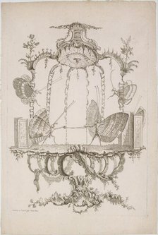 The Duel (Le Duel), from Essai de Papilloneries Humaines par Saint Aubin, ca. 1756-60. Creator: Charles-Germain de Saint-Aubin.