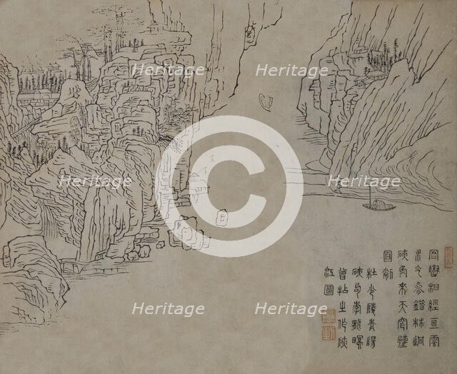 Leaf from the Mustard Seed Garden Manual of Painting (Jieziyuan huazhuan)..., probably 1878 edition. Creator: Wang Gai.