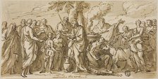 Lupercalia (recto), and Sketches of Figures (verso), n.d. Creator: Sir James Thornhill.