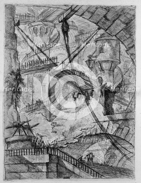 The Drawbridge. From the series The Imaginary Prisons (Le Carceri d'Invenzione). Artist: Piranesi, Giovanni Battista (1720-1778)