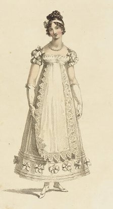 Fashion Plate (Parisian Ball Dress), 1817. Creator: Rudolph Ackermann.