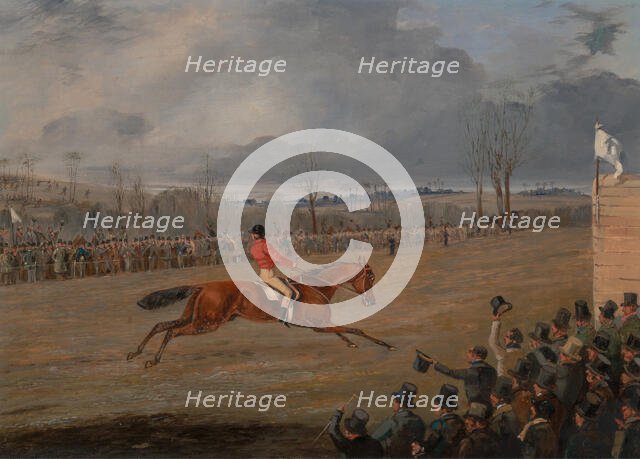 Scenes from a Steeplechase: The Winner, ca. 1845. Creator: Henry Thomas Alken.