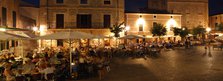 Restaurants in the Placa Major, Pollensa, Mallorca, Spain.