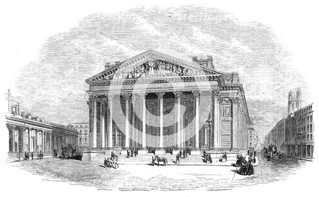 New Royal Exchange, (from the architect's drawing), 1844. Creator: Unknown.