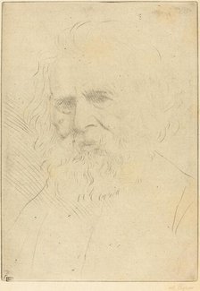 W.H. Longfellow, 1st plate. Creator: Alphonse Legros.
