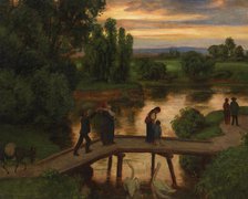 The Bridge (Summer Evening), 1892. Creator: Thoma, Hans (1839-1924).