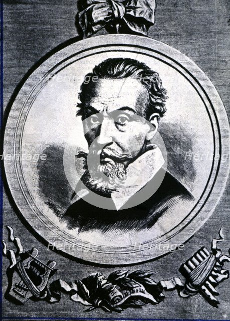 Claudi Monteverdi (1567-1643, Italian composer, engraving.