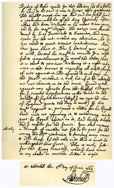 Letter from John Maitland to Sir Robert Moray, 2nd November 1669.Artist: John Maitland, 1st Duke of Lauderdale