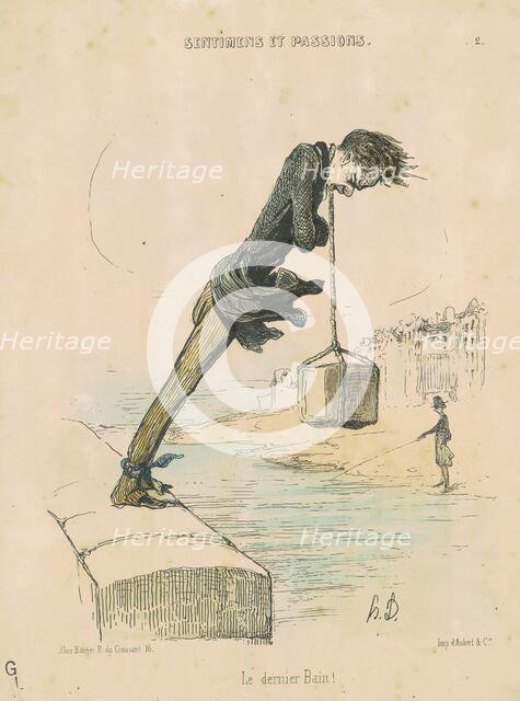 Le dernier bain!, 1840. Creator: Honore Daumier.